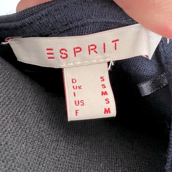 Embroidered Navy Blue Dress From Esprit W/Belt . Size S US. - Picture 3 of 3
